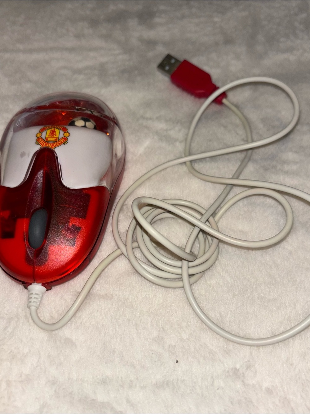 Vintage Manchester United FC Aqua Mouse MSE107 Liquid Floating Soccer Ball USB